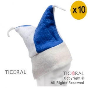 SOMBRERO ARGENTINA PA�O 2 PUNTAS BUFON x 10